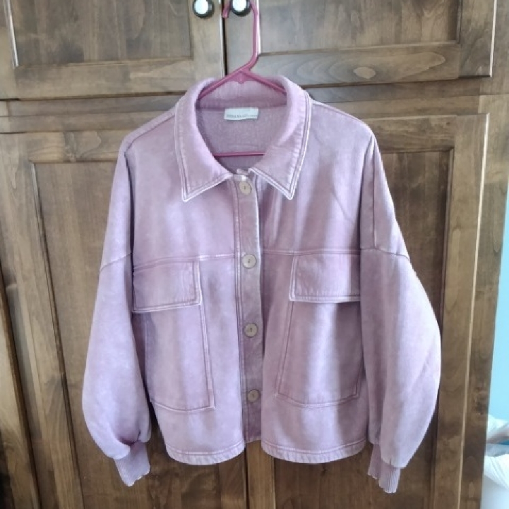 Zenana Outfitters Mauve Jean Jacket